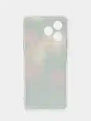 Кораллово-розовый силиконовый чехол на Realme C53/C51/Note 50 / Реалми С53/С51/Нот 50 прозрачный, с рисунком