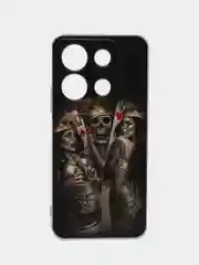 Оливковый силиконовый чехол на Infinix Note 30i / Инфиникс Нот 30i прозрачный, с рисунком