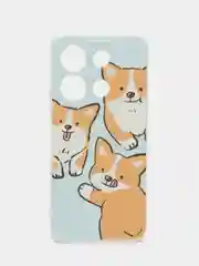 Светло-оранжевый силиконовый чехол на Infinix Note 30i / Инфиникс Нот 30i прозрачный, с рисунком