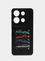 Хром силиконовый чехол на Infinix Note 30i / Инфиникс Нот 30i прозрачный, с рисунком