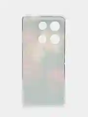 Кораллово-розовый силиконовый чехол на Infinix Note 30 Pro / Инфиникс Нот 30 Про прозрачный, с рисунком