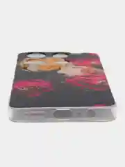 Кораллово-розовый силиконовый чехол на Infinix Note 30 Pro / Инфиникс Нот 30 Про прозрачный, с рисунком