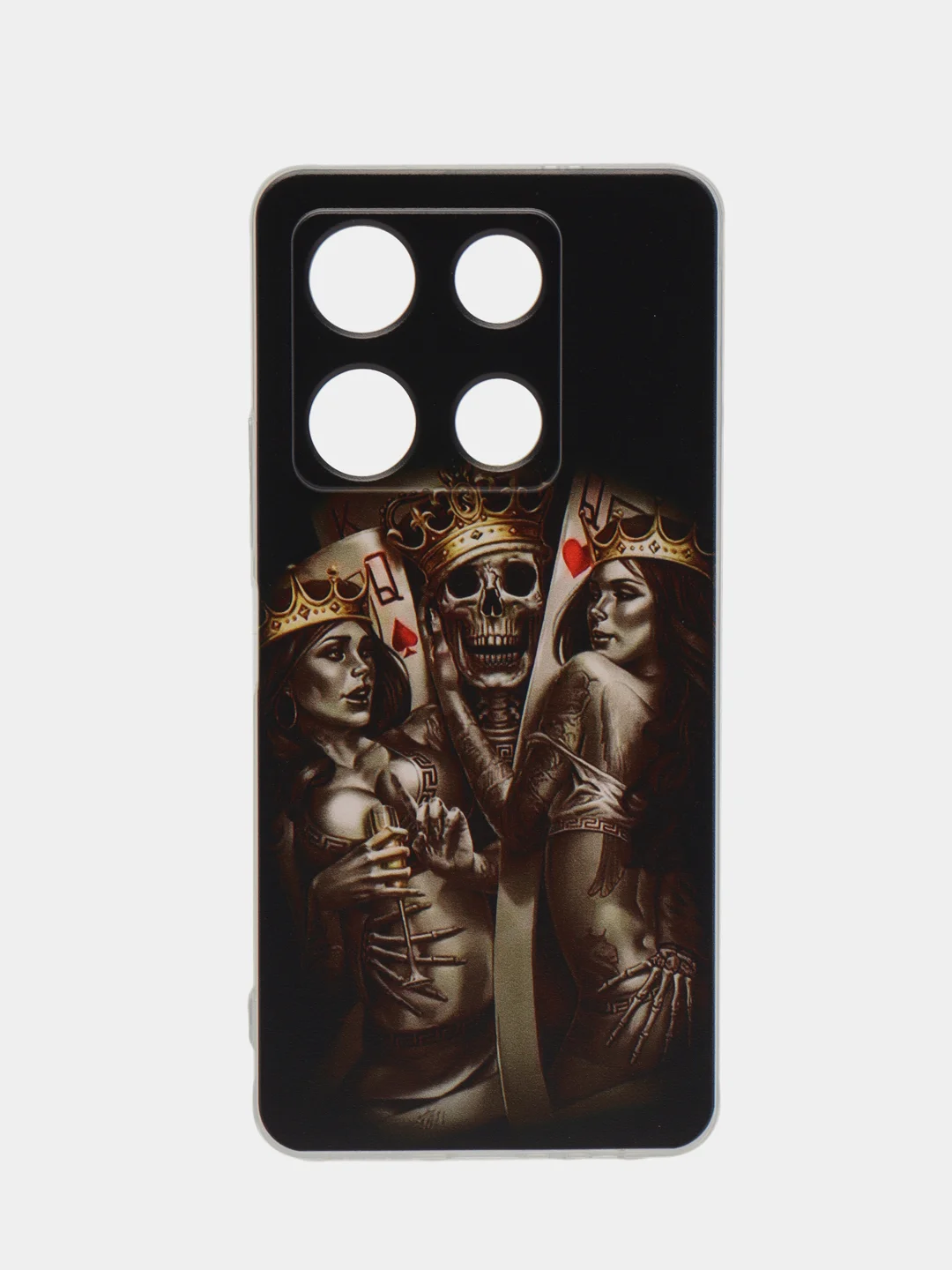Оливковый силиконовый чехол на Infinix Note 30 Pro / Инфиникс Нот 30 Про прозрачный, с рисунком