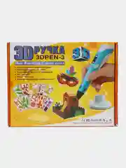 Сиреневый 3d ручка 3DPen-3, c цветным пластиком, c трафаретами