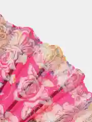 Тёмно-розовый веер ручной, складной