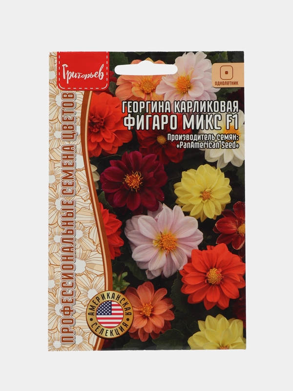 Георгина карликовая Фигаро Микс F1 (семена,цветы)
