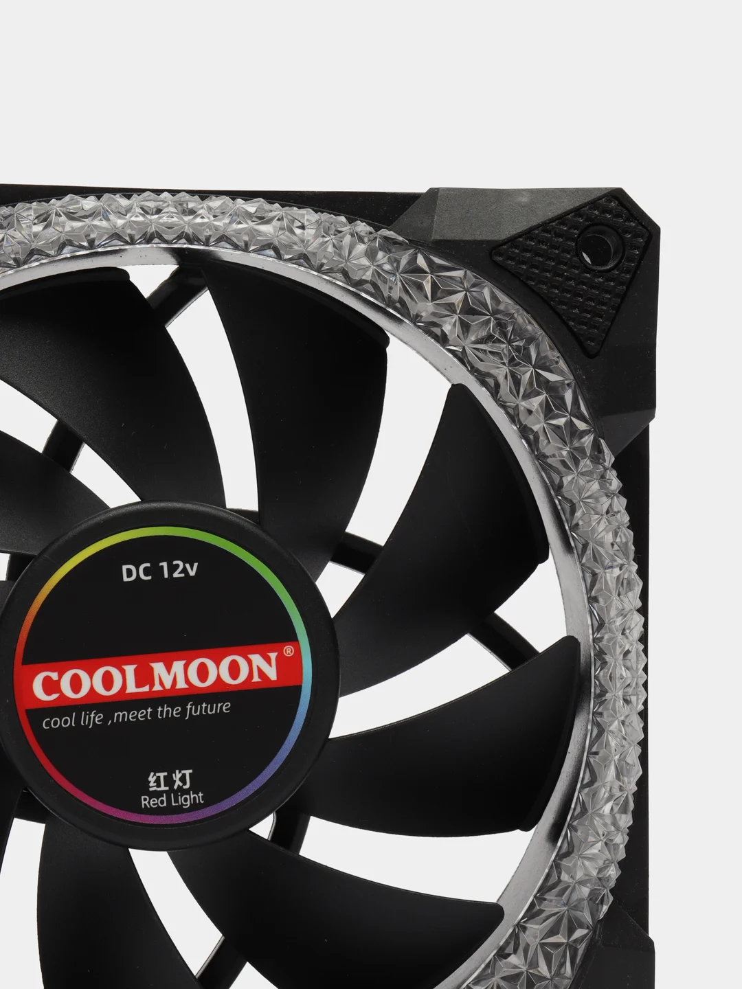 Красный кулер для ПК Coolmoon RGB / вентилятор для ПК с подсветкой / корпусный вентилятор