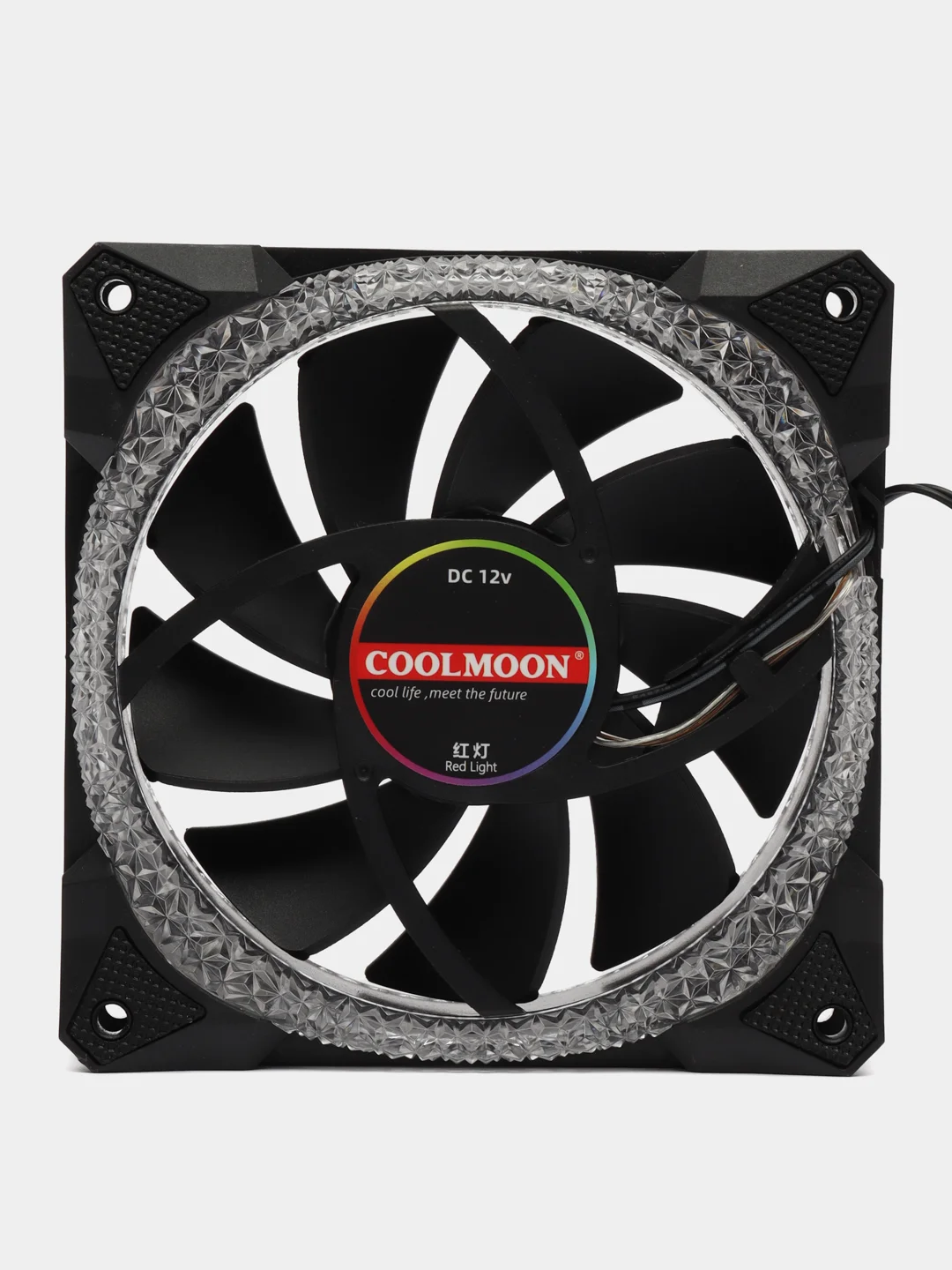 Красный кулер для ПК Coolmoon RGB / вентилятор для ПК с подсветкой / корпусный вентилятор