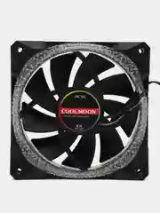 Красный кулер для ПК Coolmoon RGB / вентилятор для ПК с подсветкой / корпусный вентилятор