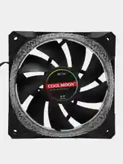 Красный кулер для ПК Coolmoon RGB / вентилятор для ПК с подсветкой / корпусный вентилятор