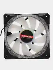 Разноцветный кулер для ПК Coolmoon RGB / вентилятор для ПК с подсветкой / корпусный вентилятор