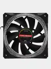 Синий кулер для ПК Coolmoon RGB / вентилятор для ПК с подсветкой / корпусный вентилятор