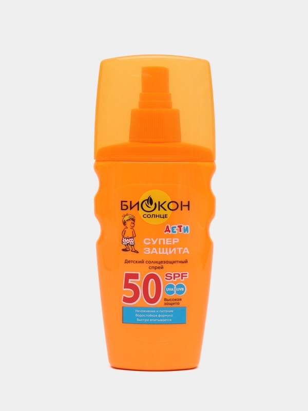 Солнцезащитный спрей Биокон для детей SPF 50 160 мл