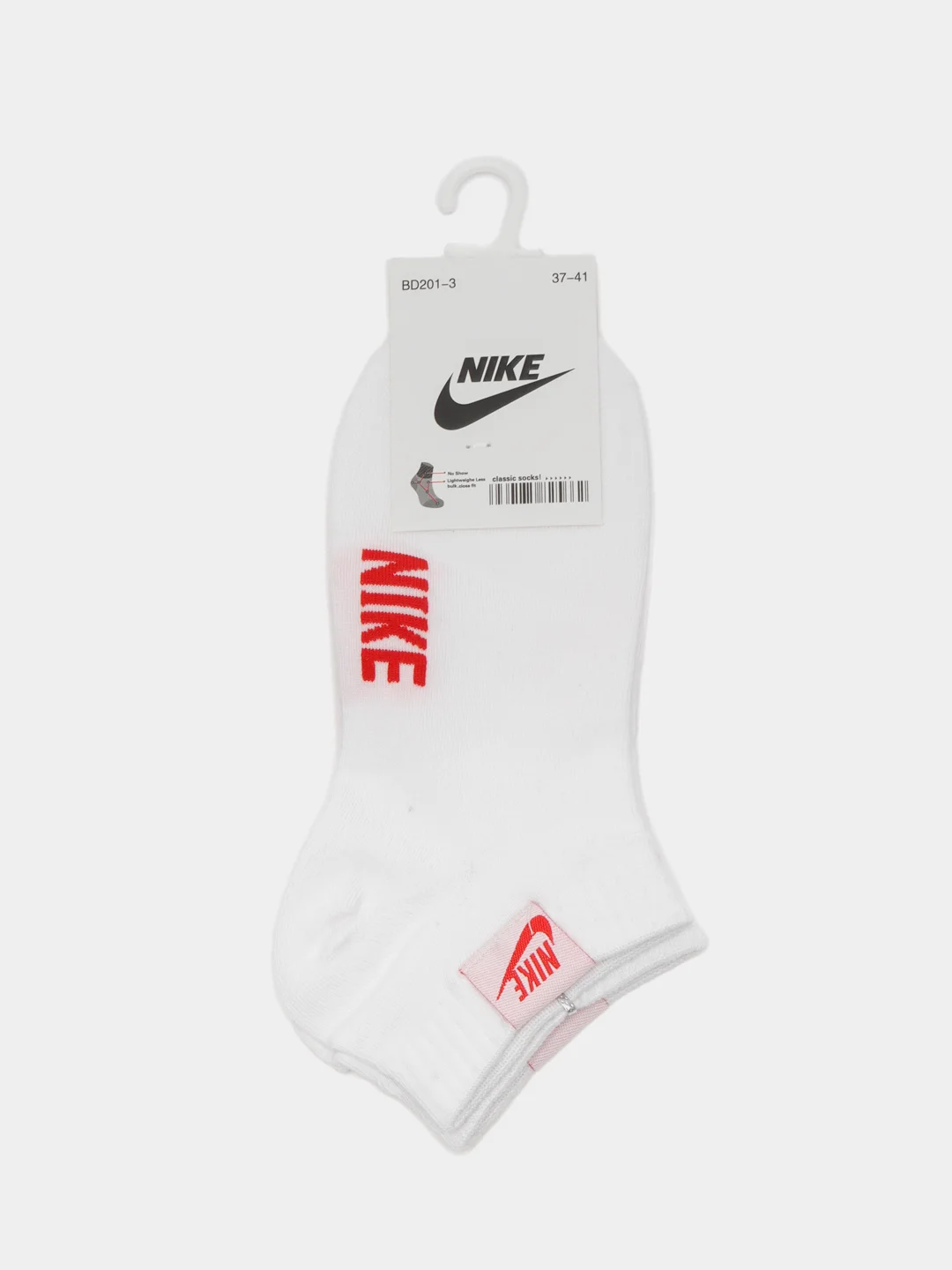 Красный носки Nike, женские, короткие