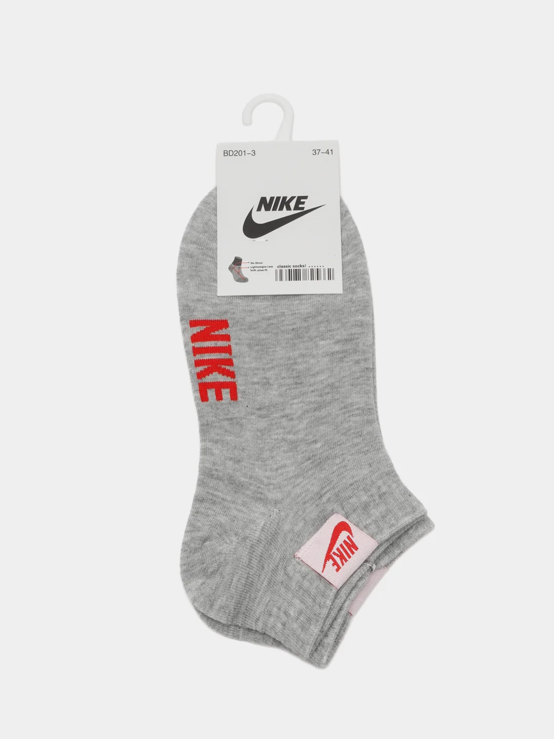 Красный носки Nike, женские, короткие