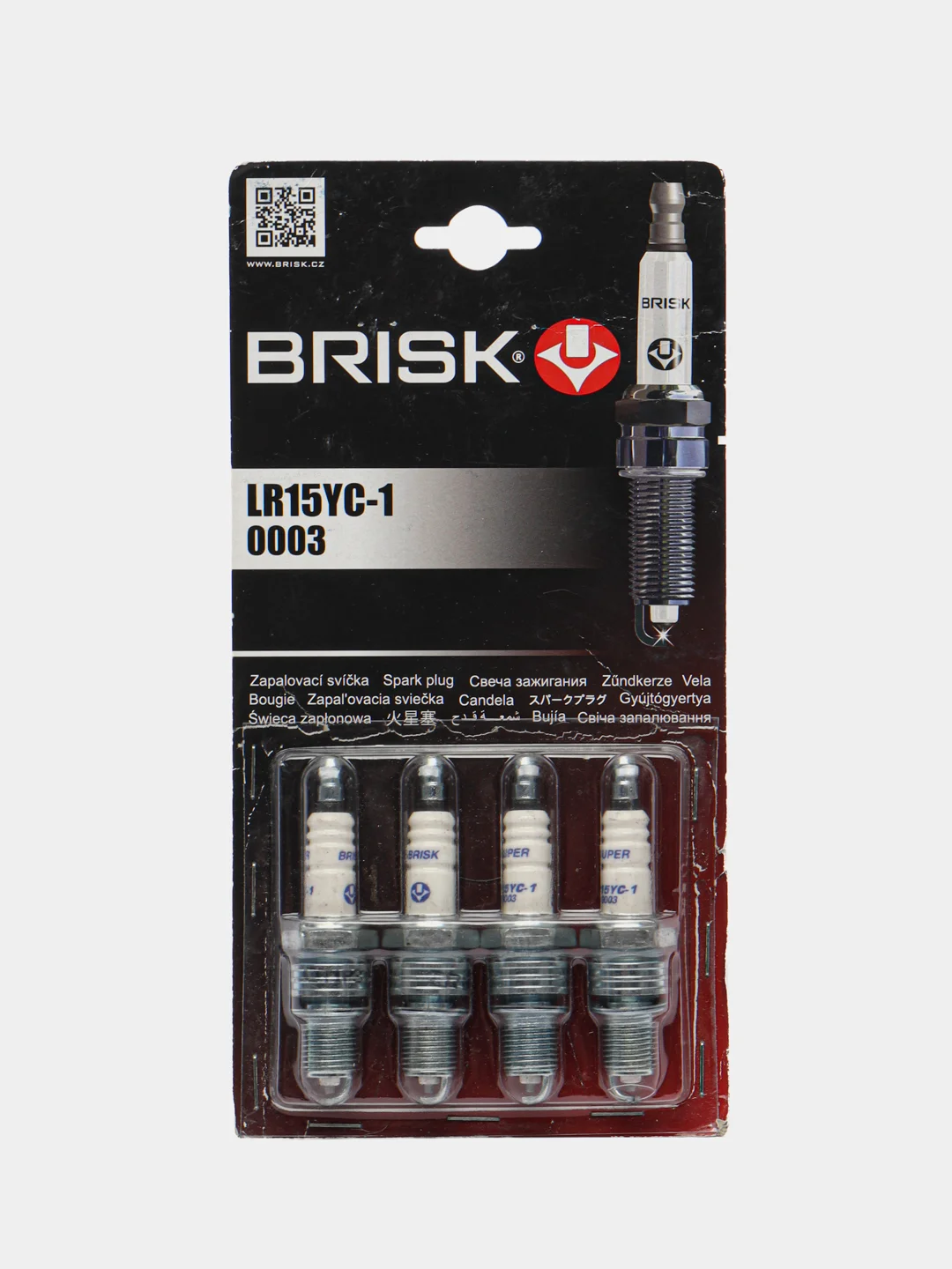 BRISK Комплект свечей зажигания арт. LR15YC-1, 4 шт