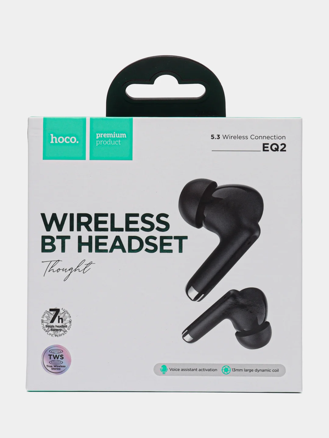Черный наушники беспроводные Hoco EQ2, bluetooth, вакуумные