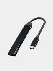 Серебряный usb-хаб, разветвитель на 4 порта Type-C, HUB 3.0 концентратор, переходник