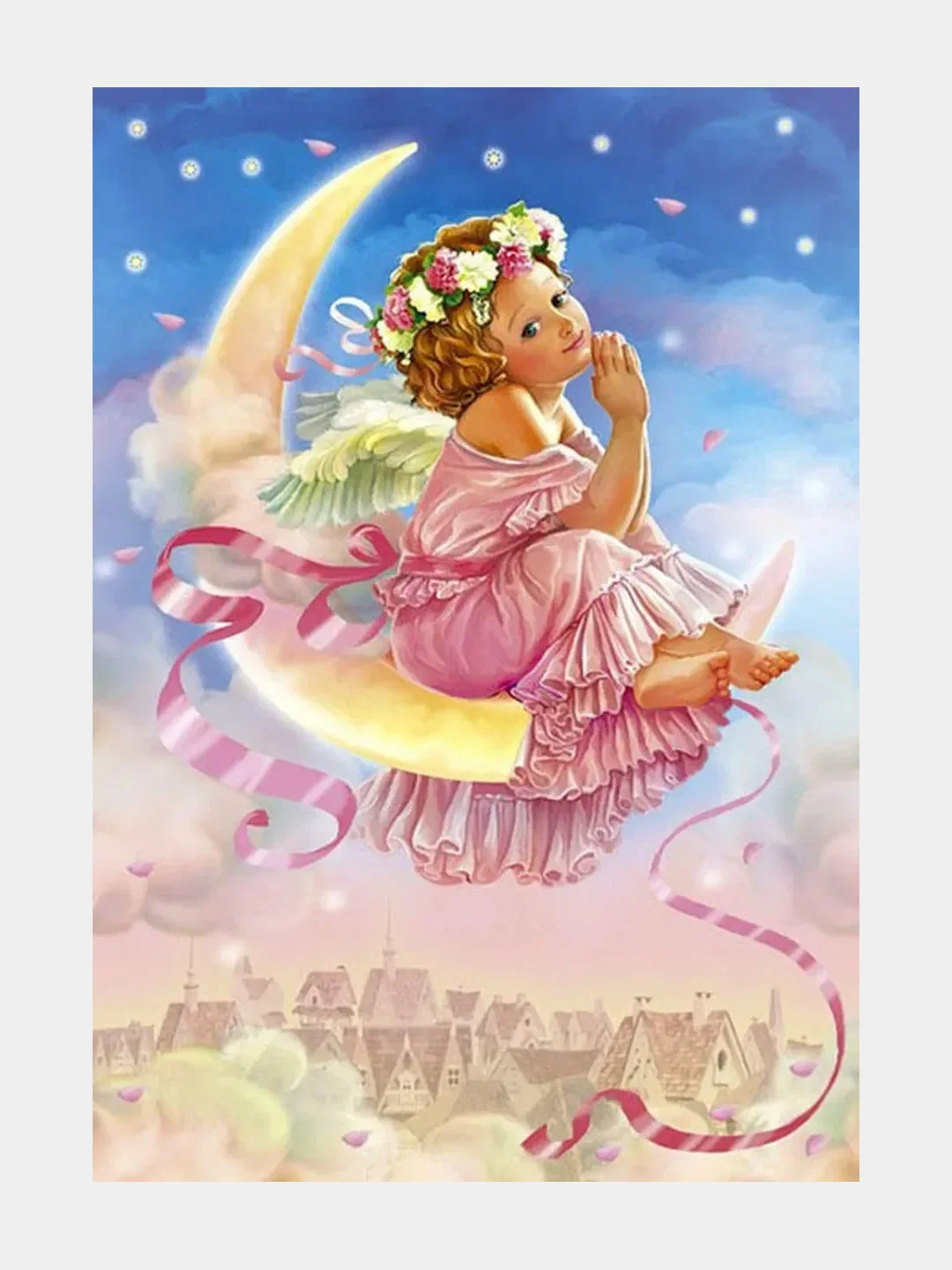 Коралловый алмазная мозаика на подрамнике 20*30 полная выкладка