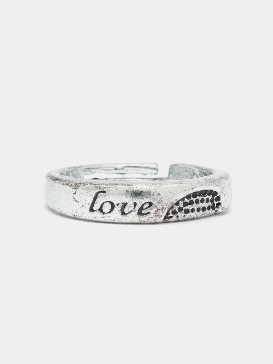 Серебряный кольцо Love