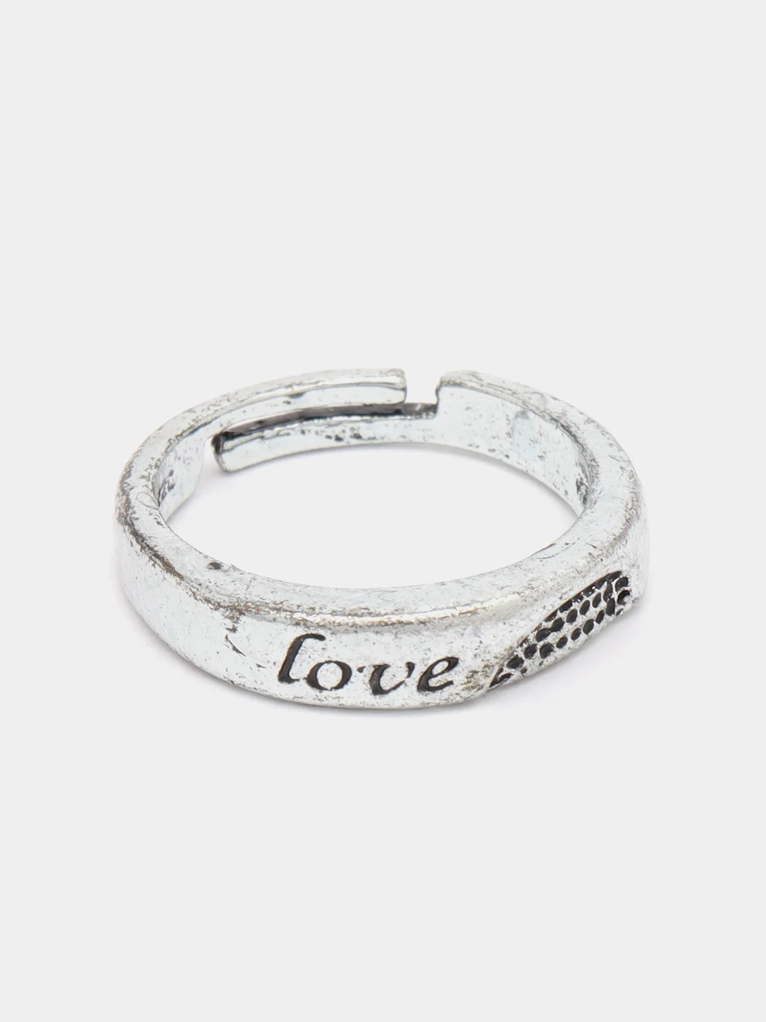 Серебряный кольцо Love