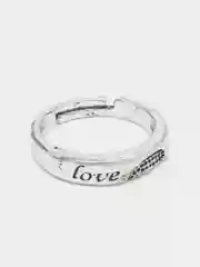 Серебряный кольцо Love