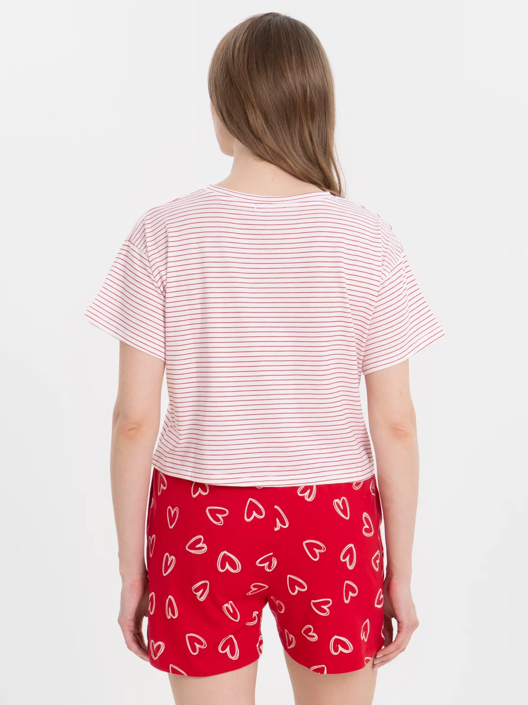 Комплект женский: футболка, шорты, хлопок 100% HOME CLOTHES "D&I"