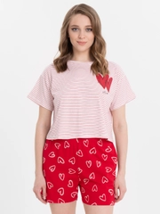 Комплект женский: футболка, шорты, хлопок 100% HOME CLOTHES "D&I"