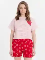 Комплект женский: футболка, шорты, хлопок 100% HOME CLOTHES "D&I"