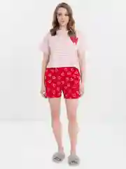 Комплект женский: футболка, шорты, хлопок 100% HOME CLOTHES "D&I"
