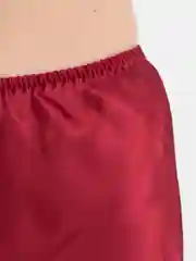 Вишнёвый комплект из однотонного шелка, домашняя женская пижама