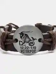 Коричневый браслет со знаком зодиака