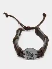 Тёмно-коричневый браслет со знаком зодиака