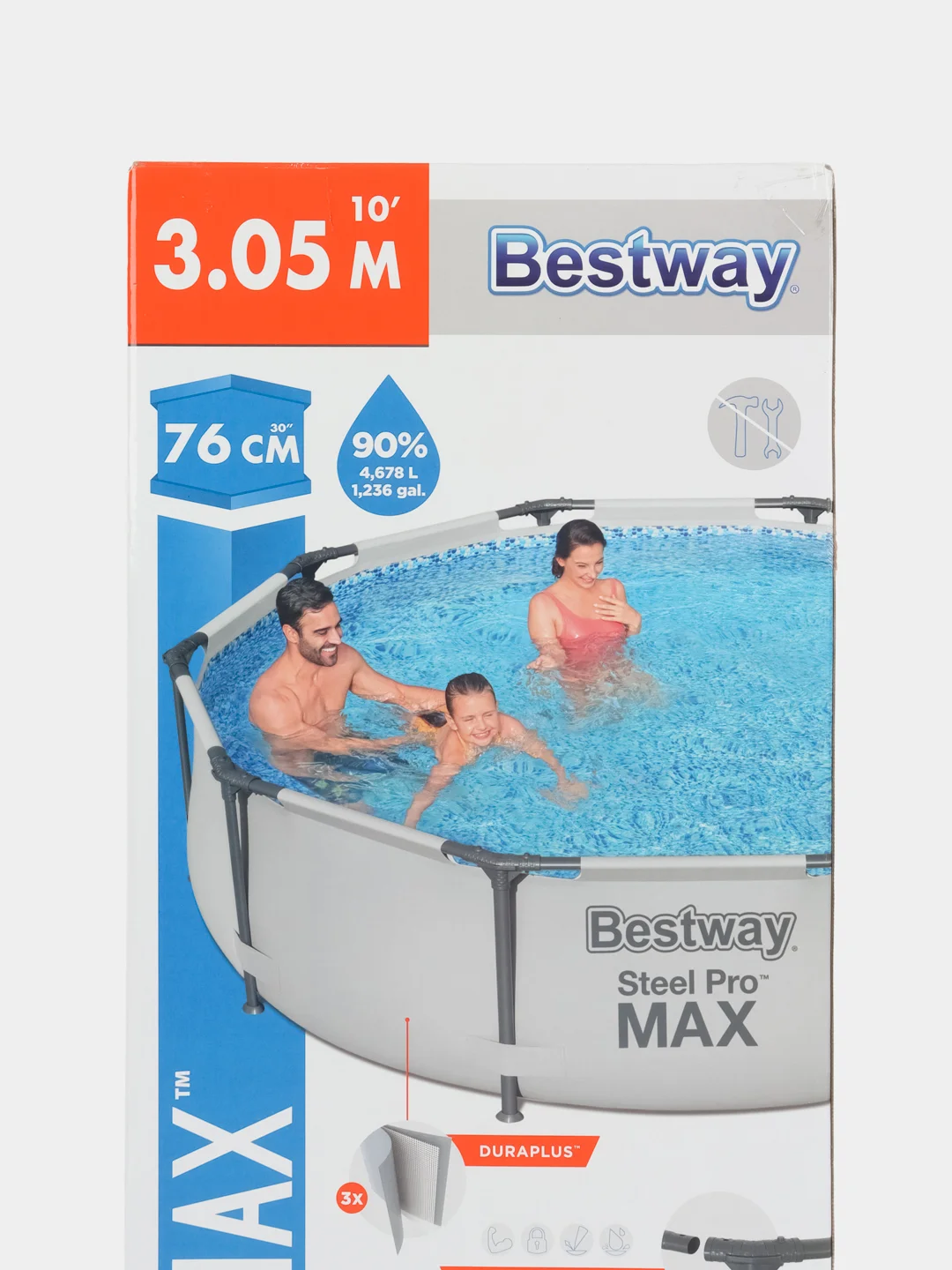 Бассейн каркасный Bestway Steel Pro Max 4678 л, 305 х 76 см, с фильтром-насосом