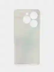 Желтый силиконовый чехол на Itel P55 / Ител Р55 прозрачный, с рисунком, защита камеры