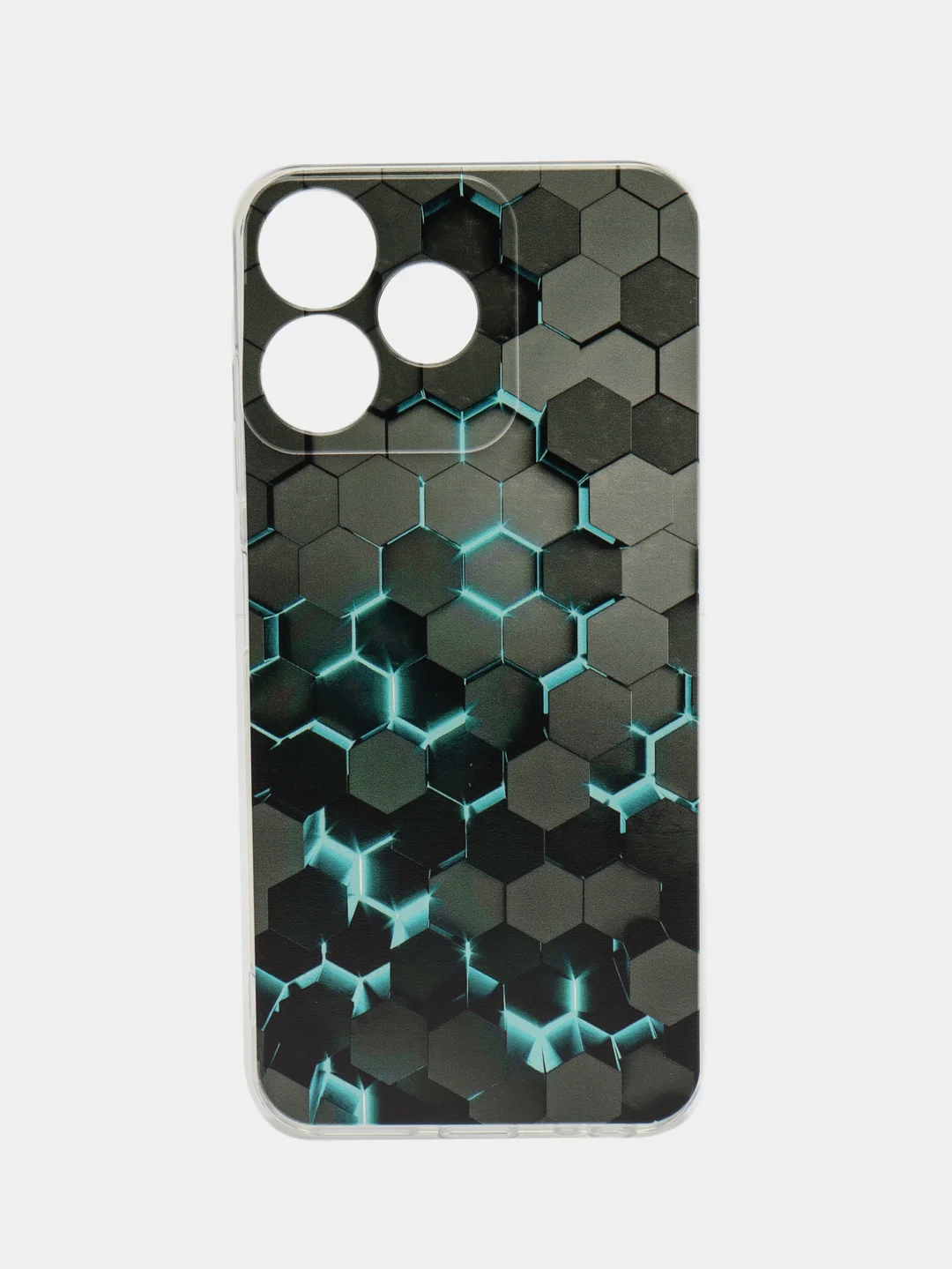 Бирюзовый чехол на ZTE Blade A73 4G/V50 Smart / ЗТЕ Блэйд А73 5G/V50 Смарт прозрачный, с рисунком