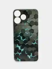 Бирюзовый чехол на ZTE Blade A73 4G/V50 Smart / ЗТЕ Блэйд А73 5G/V50 Смарт прозрачный, с рисунком