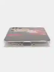 Кораллово-розовый силиконовый чехол на Samsung Galaxy A34 5G / Самсунг A34 прозрачный, с рисунком