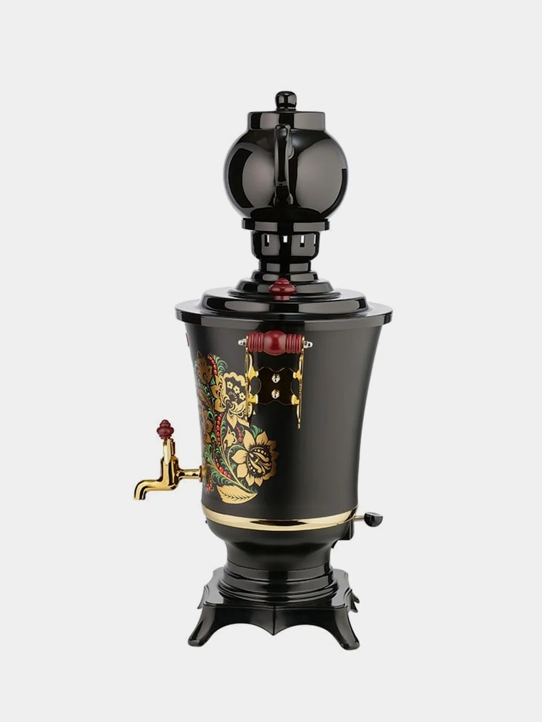 Самовар Centek CT-0093, черный, "хохлома", 4.0 л, 2100 Вт