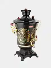 Самовар Centek CT-0093, черный, "хохлома", 4.0 л, 2100 Вт