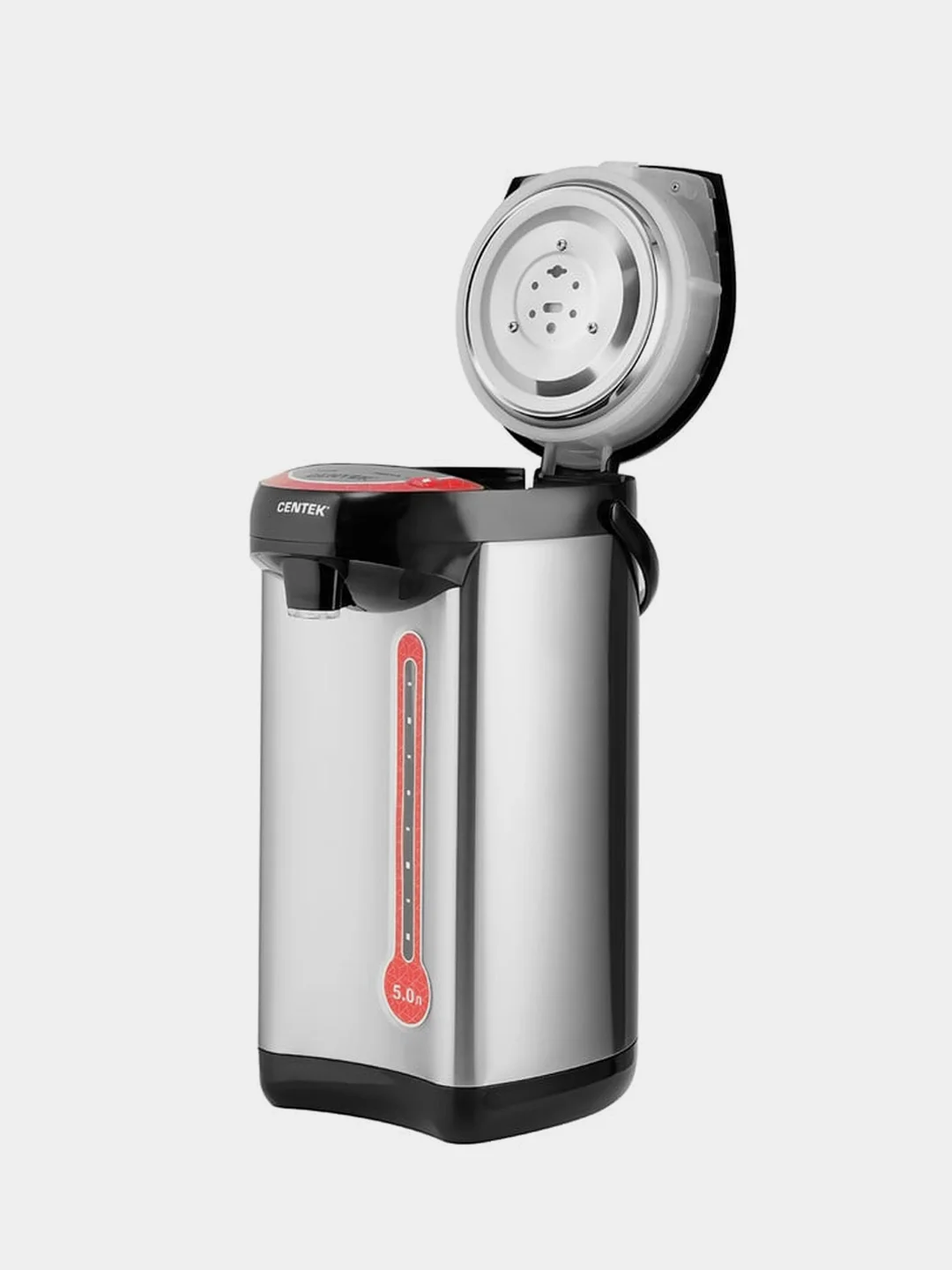 Термопот Centek CT-0082, 5 л, 850 Вт, 3 способа подачи воды, нержавеющая сталь