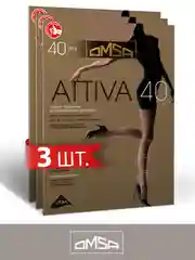 Пудровый колготки женские OMSA Oms Attiva 40 комплект 3 пары