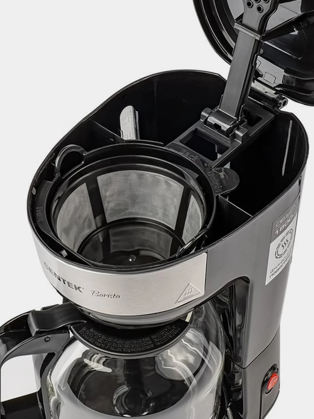 Кофеварка Centek CT-1147, капельная, 900 Вт, 1800 мл, капля стоп, подогрев