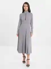 Серый меланж платье женское