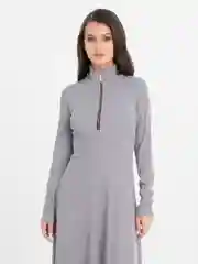 Серый меланж платье женское