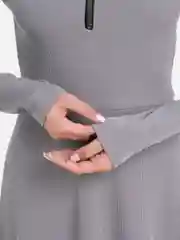 Серый меланж платье женское