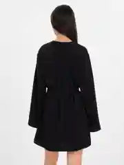 Черный платье женское с длинным рукавом