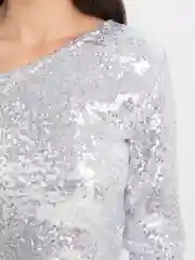 Белый платье в пайетках короткое вечернее