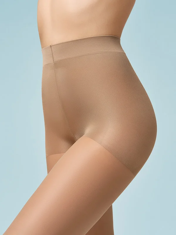Бежевый колготки женские OMSA PERFECT BODY 50 den утягивающие 2 пары