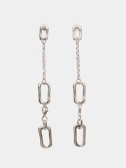Серьги из серебра родированные